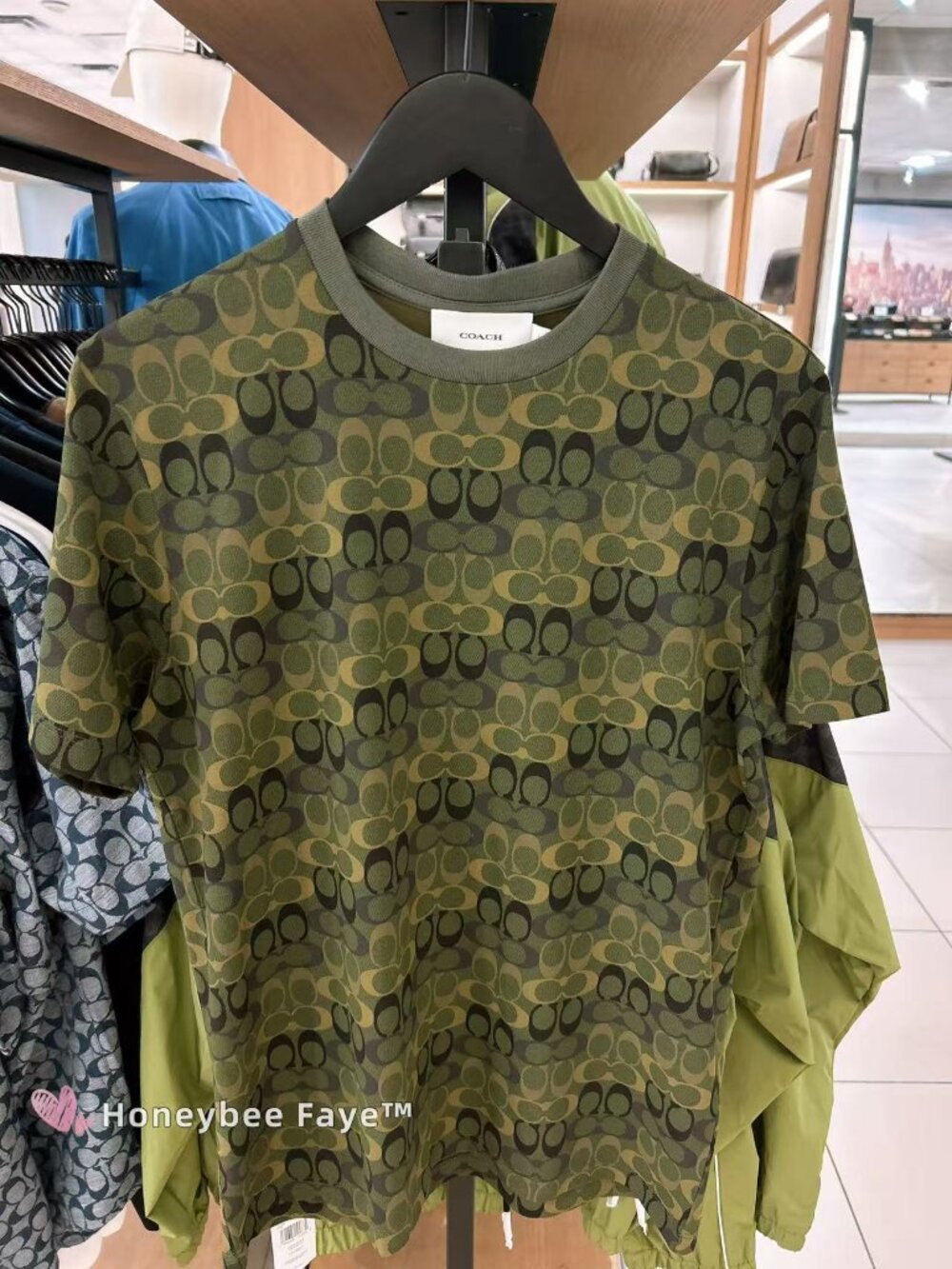 NWT Coach Men’s Camo Signature Classic T-Shirt In Organic Cotton CEW48